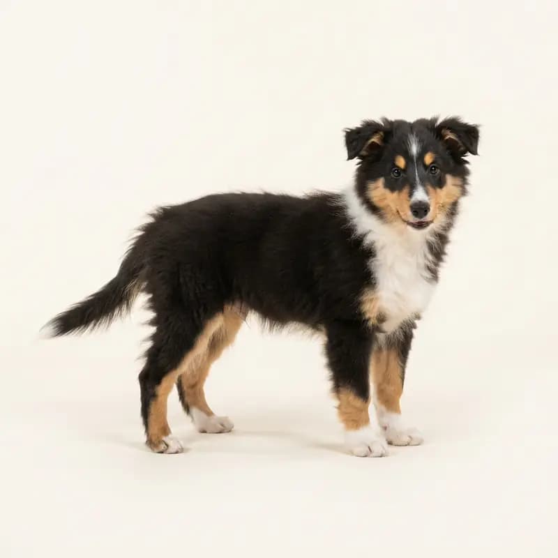 英国牧羊犬 Welpe in 三色