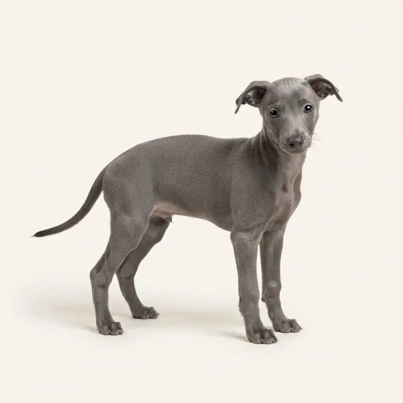 意大利灵缇犬 Welpe in 灰色