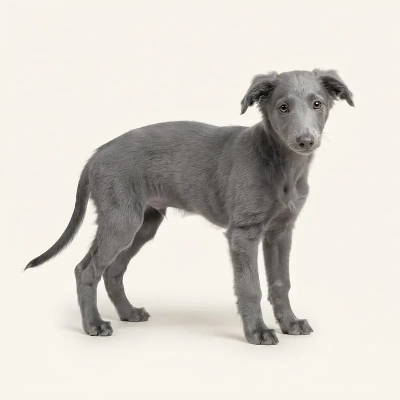 丝毛疾风犬 Welpe in 蓝色