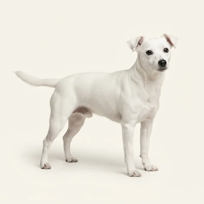 Rat Terrier adulto in Bianco