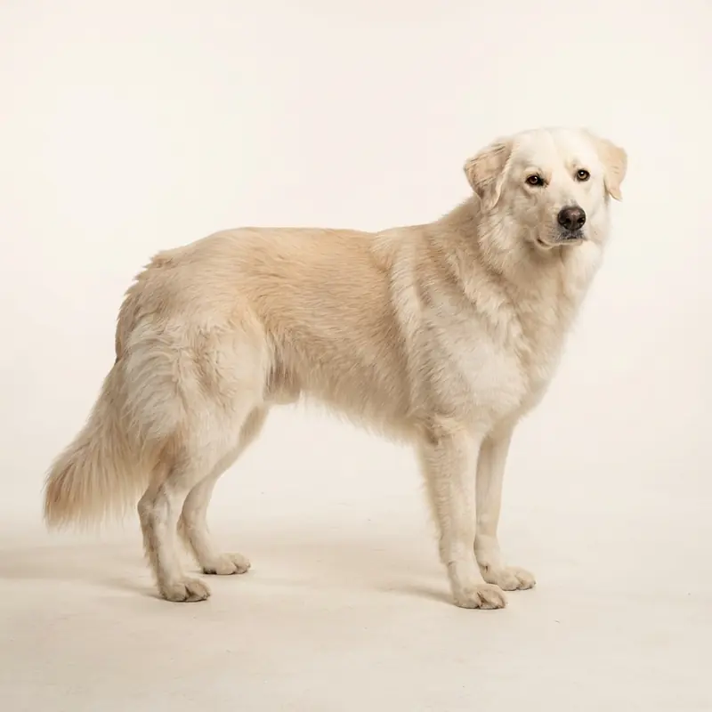 奶油色的成年德国熊犬