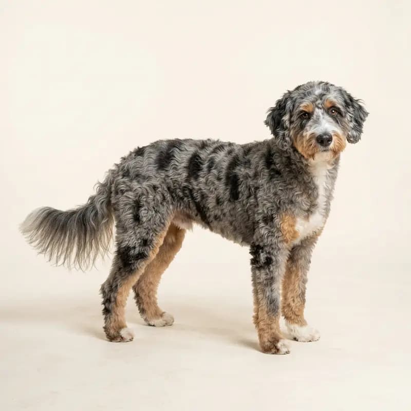 Aussiedoodle adulto en Merle azul