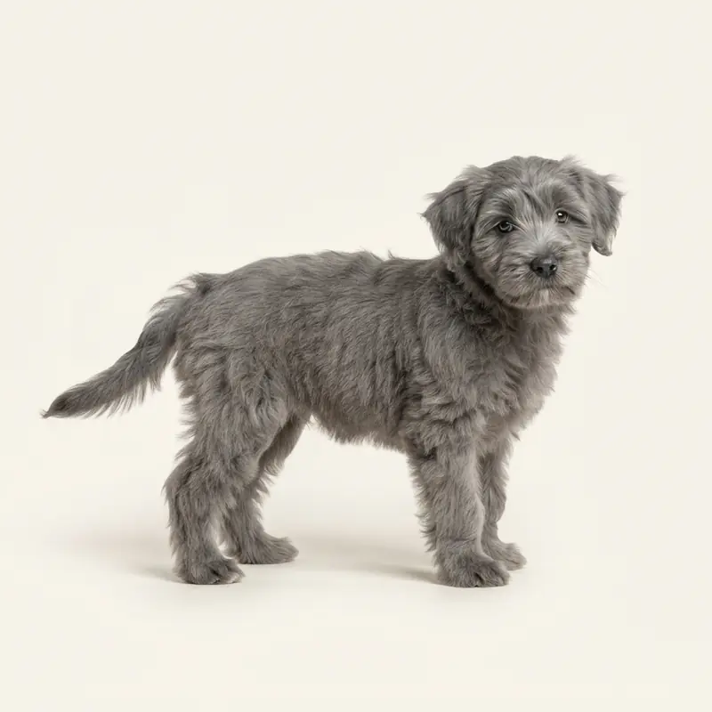Cucciolo di Terrier tibetano color Grigio