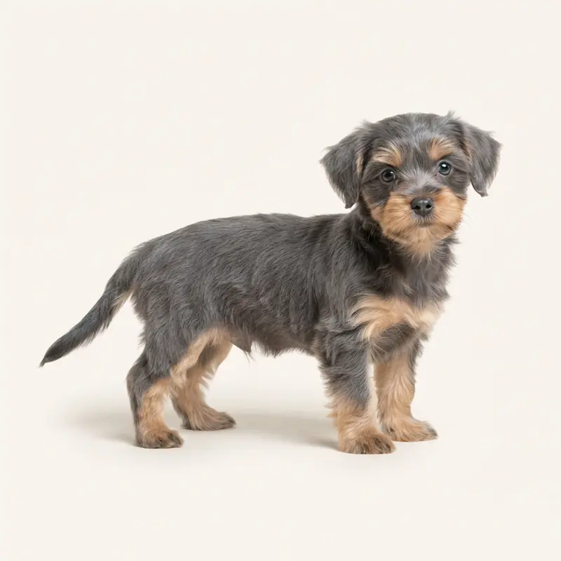 Shorkie puppy in 蓝褐双色