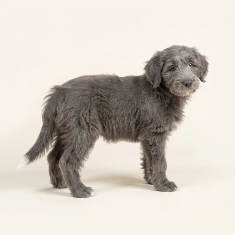 Collie barbudo Welpe in Azul