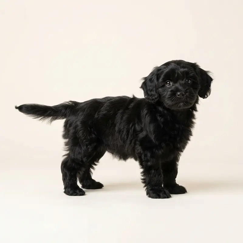 Shihpoo puppy in 黑色