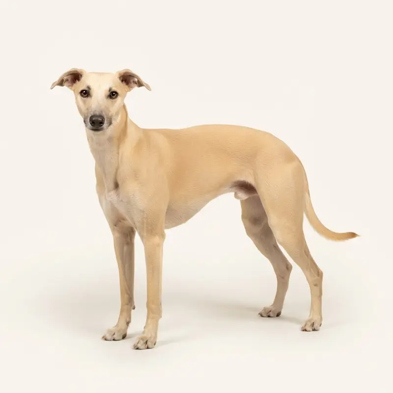 浅黄褐色的成年惠比特犬