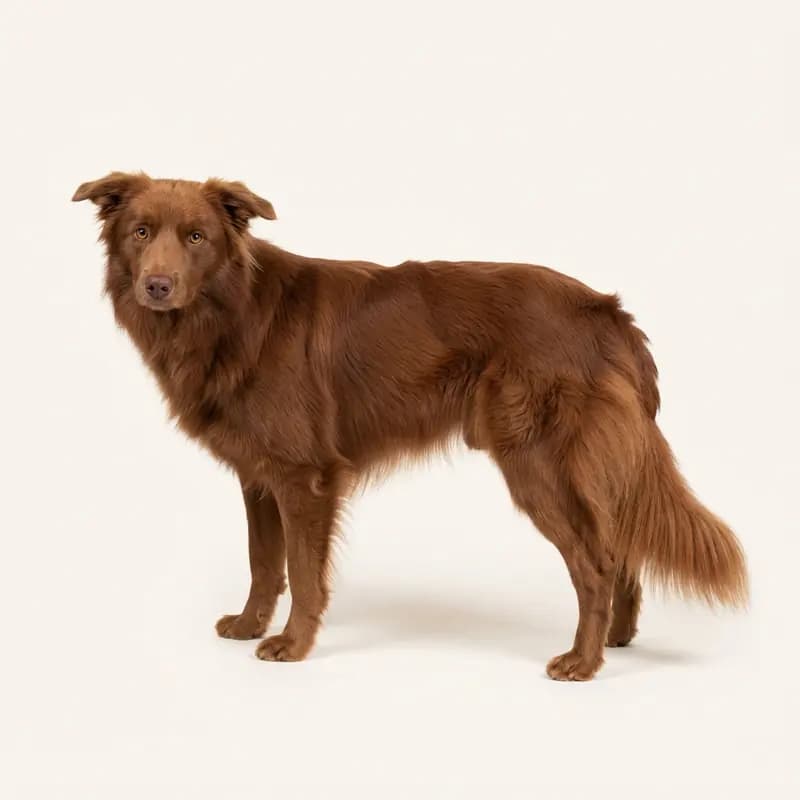 红色的成年边境牧羊犬