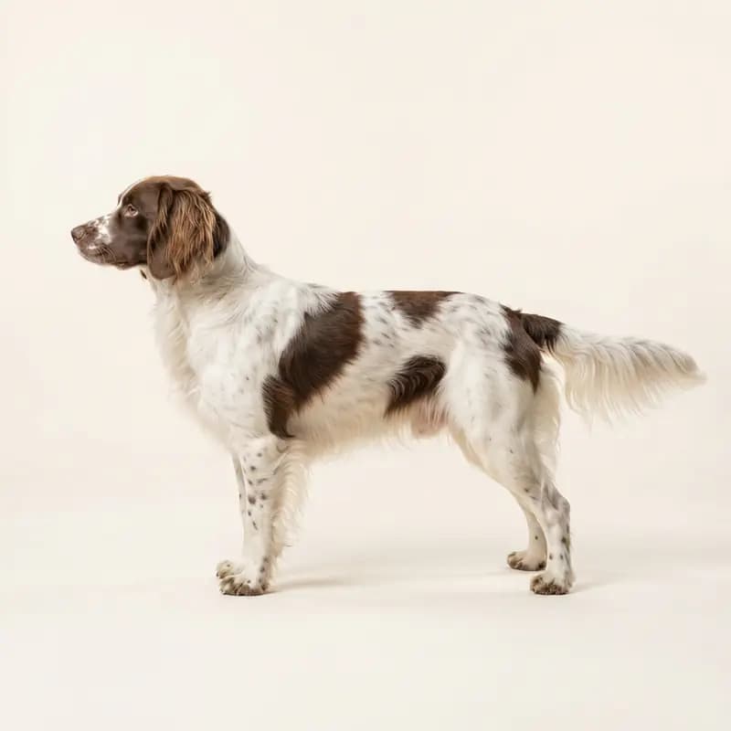 中长毛毛型的法国猎鹬犬