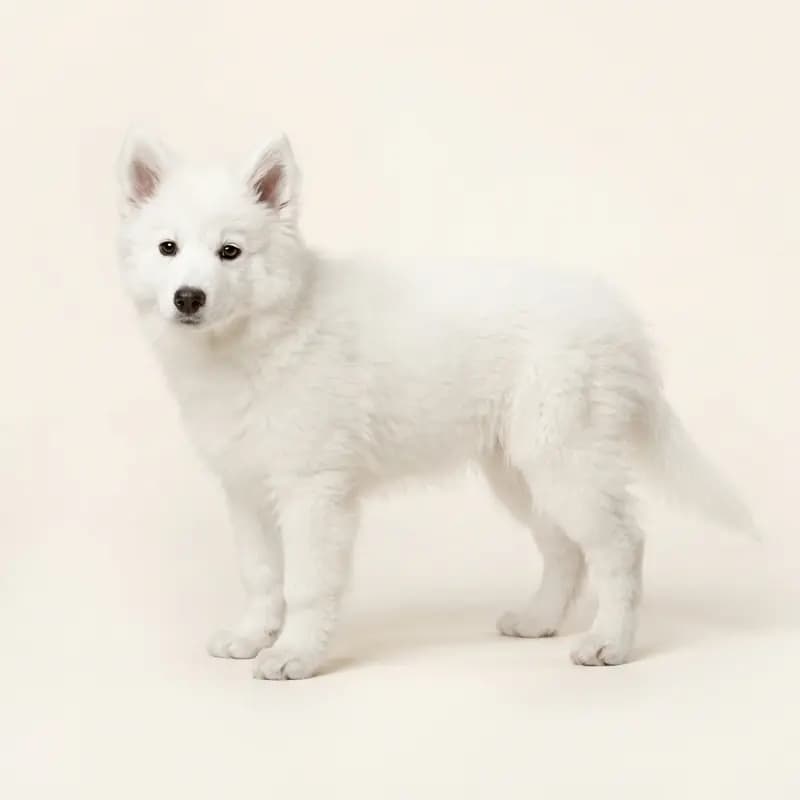 加拿大爱斯基摩犬 Welpe in 白色