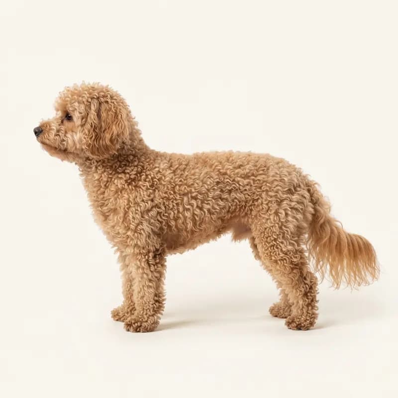 卷毛毛型的马耳他贵宾犬（马耳他犬 x 贵宾犬）