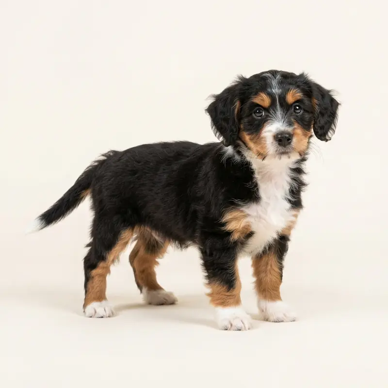 Corgipoo puppy in 三色