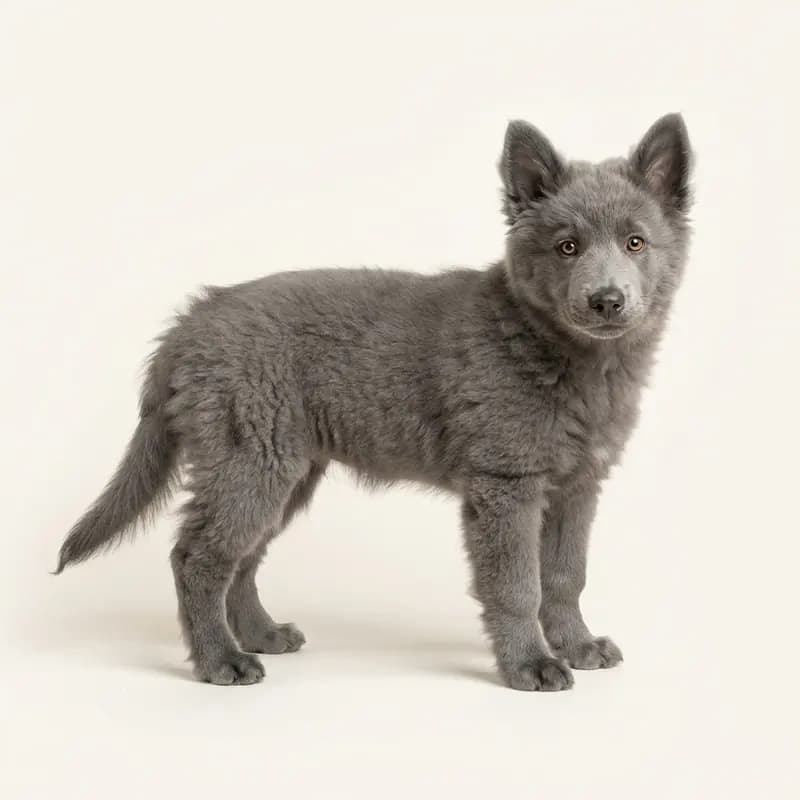 冰岛牧羊犬 Welpe in 灰色