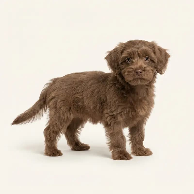 Yorkiepoo (Jorkšírský teriér x Pudl) Welpe in Hnědá