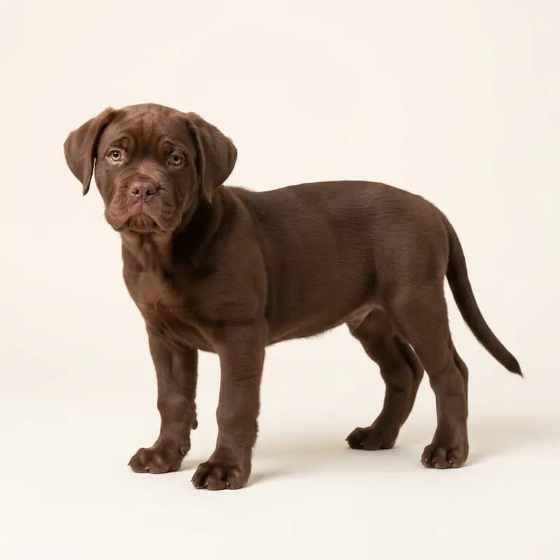 波尔多獒犬 Welpe in 巧克力色
