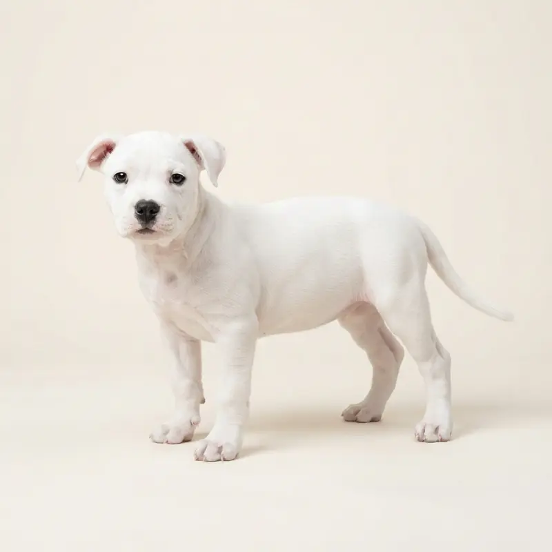 Pocket Bully puppy in 白色