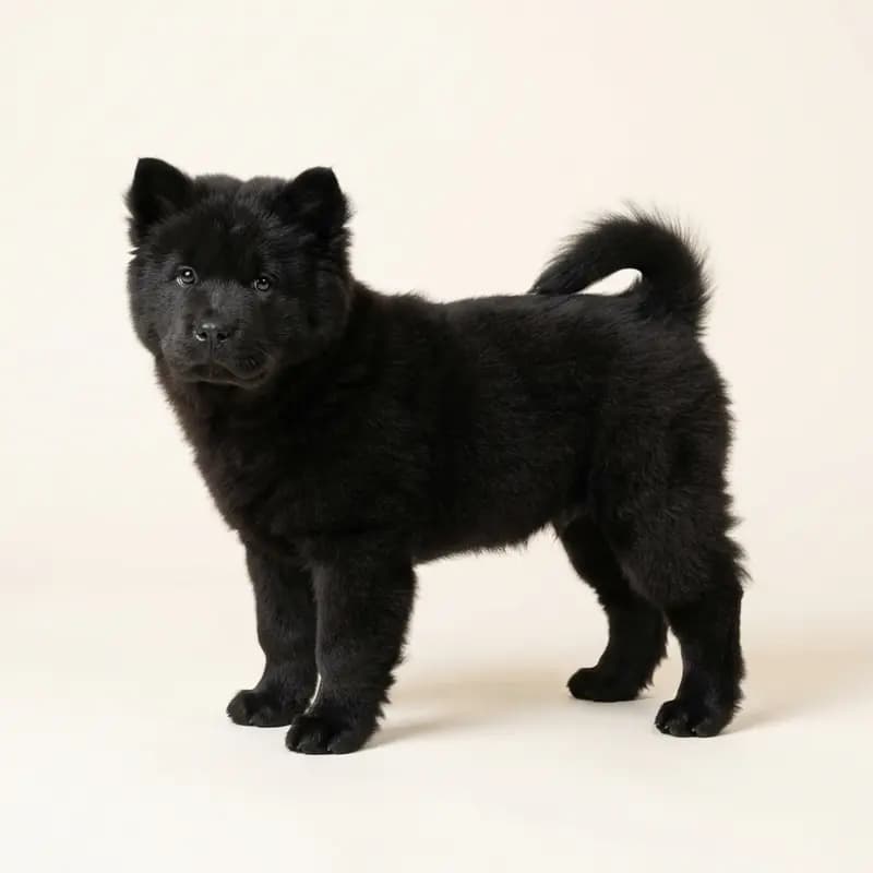 松狮犬 Welpe in 黑色