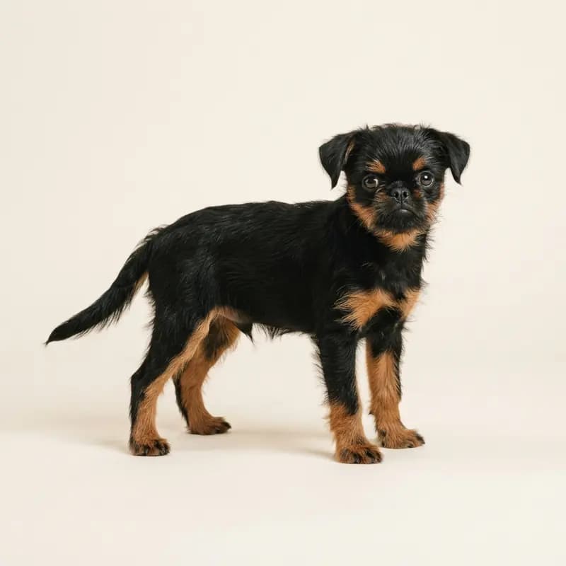 布鲁塞尔格里芬犬 Welpe in 黑褐双色