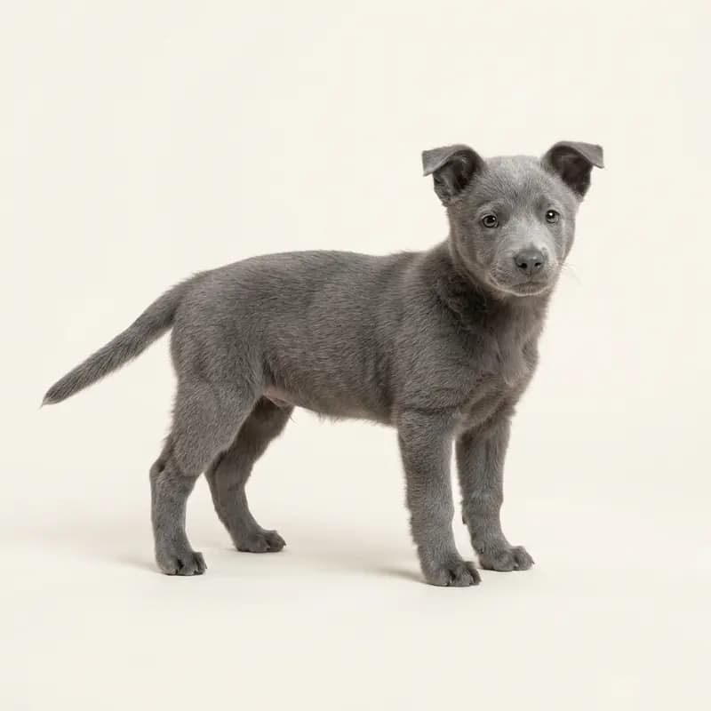 澳大利亚牧牛犬 Welpe in 蓝色