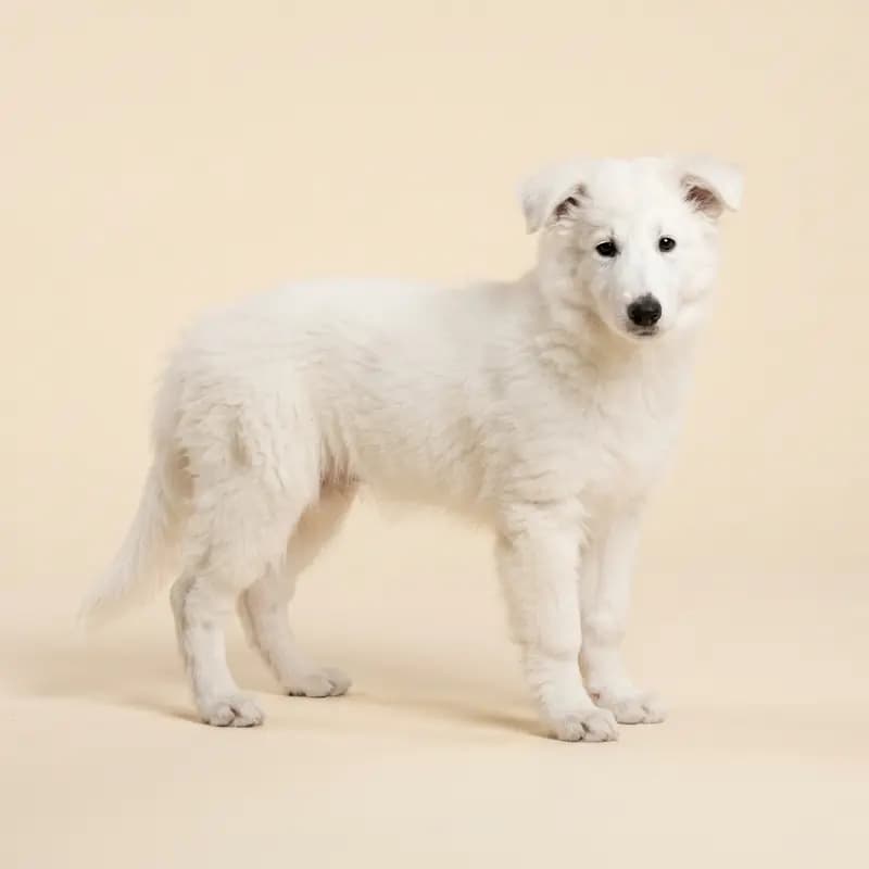 American Collie puppy in White