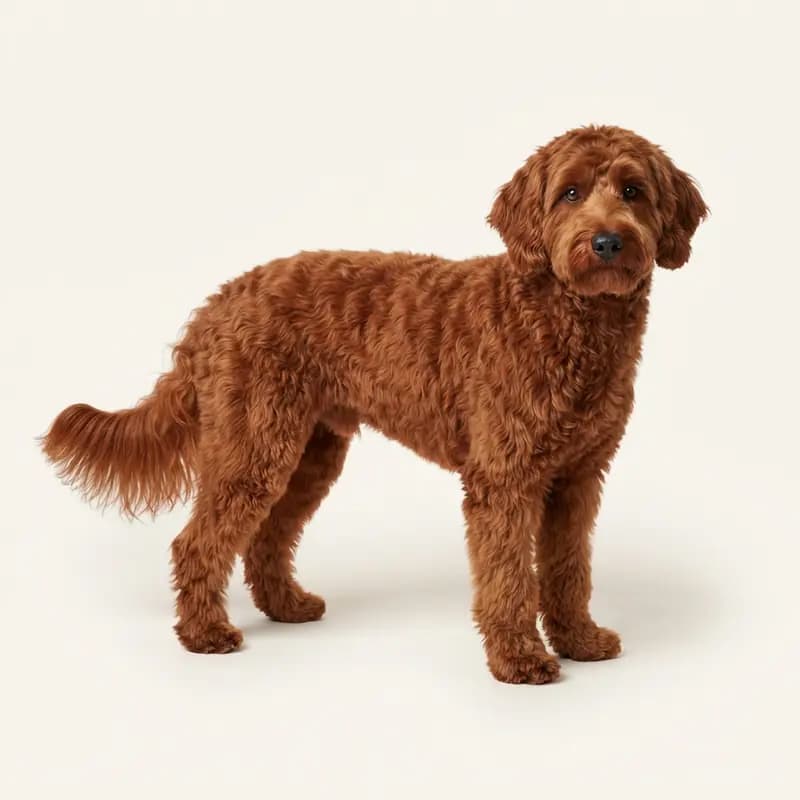 Aussiedoodle adulto en Rojo