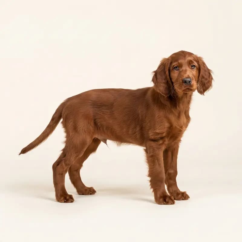 爱尔兰塞特犬 Welpe in 红色