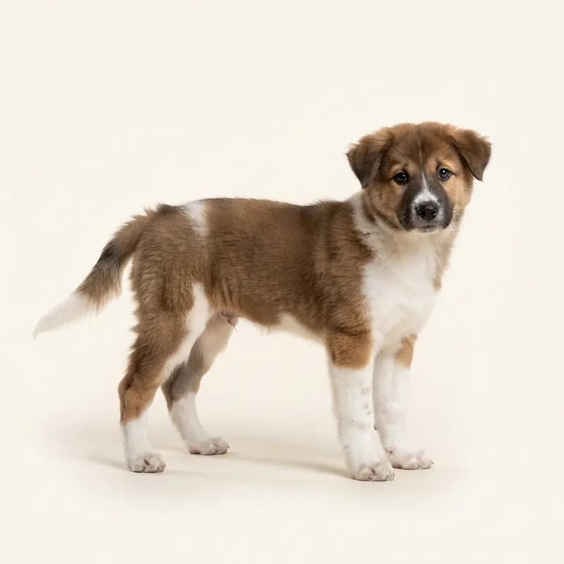 泰国邦卡犬 Welpe in 棕白色