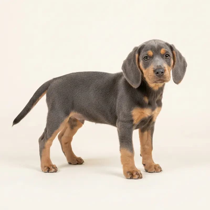 Beagle Welpe in Bleu et feu