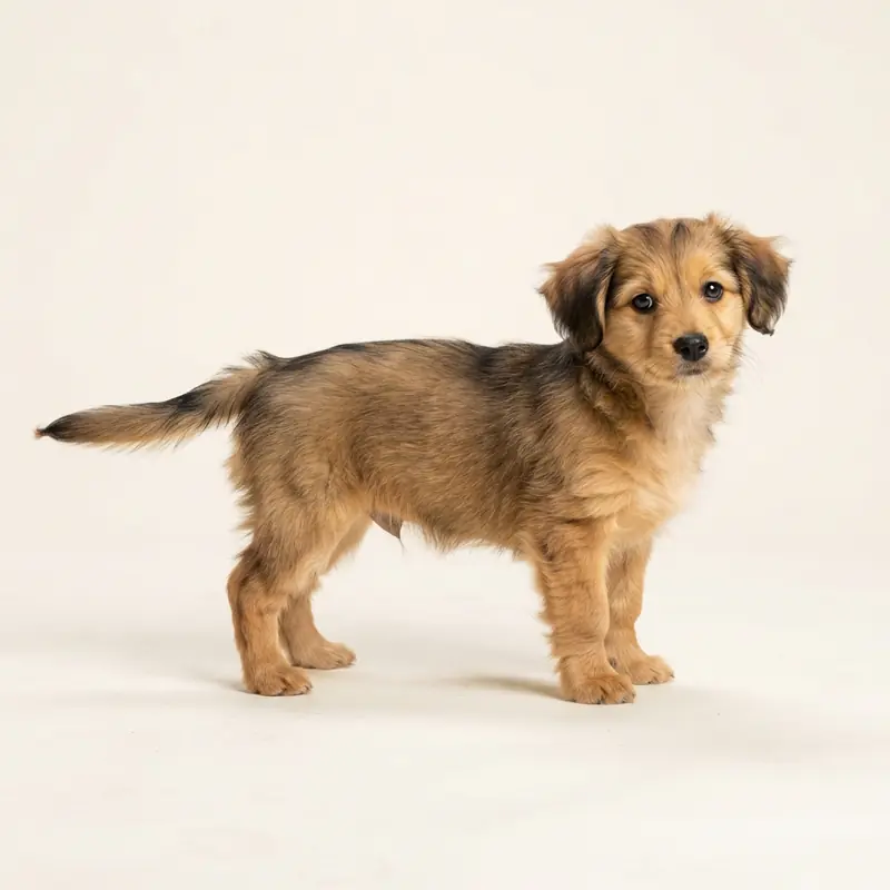 Corgipoo puppy in 貂色