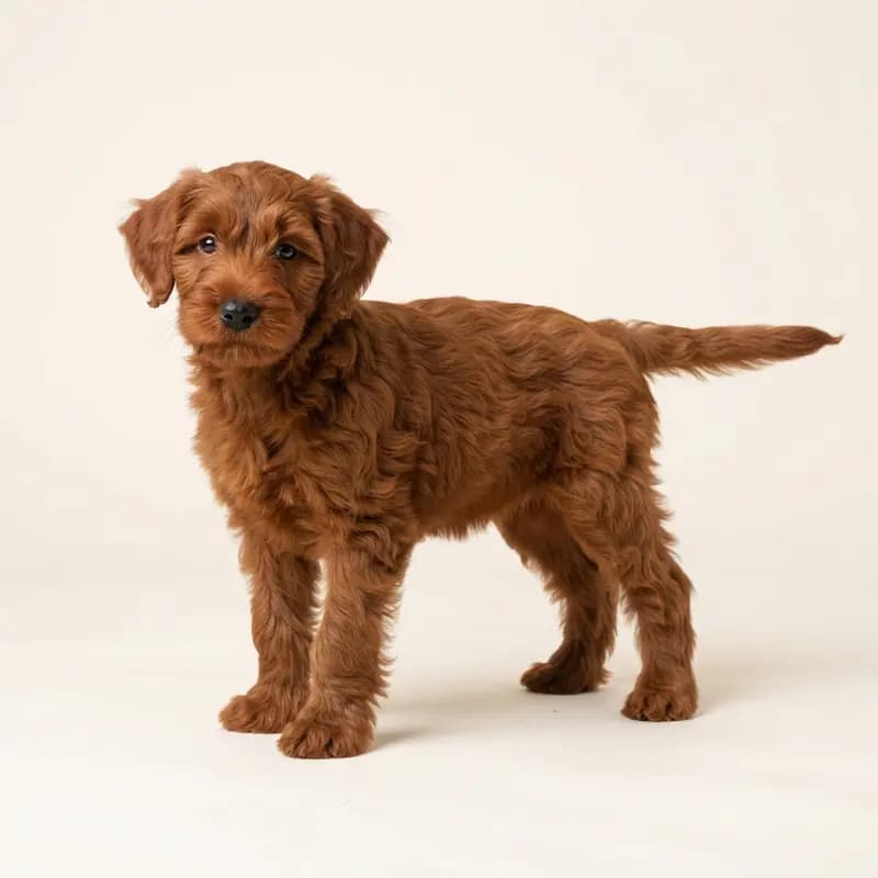 雪纳瑞贵宾犬（雪纳瑞 x 贵宾犬） Welpe in 红色