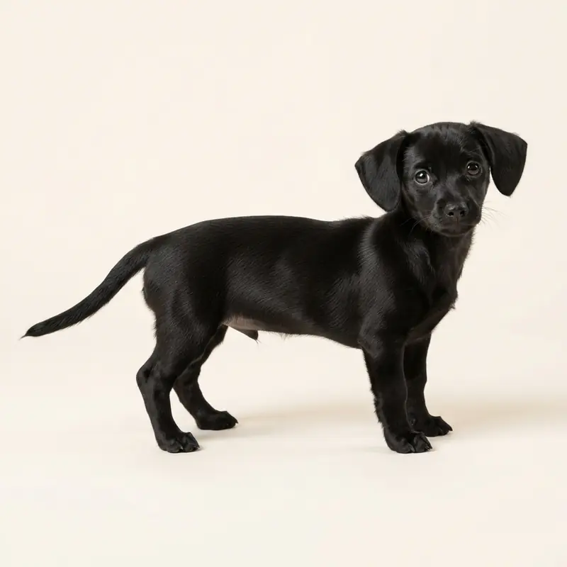 Chiweenie puppy in 黑色