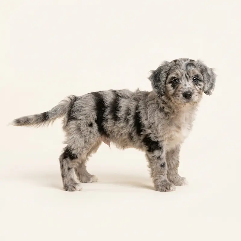 Corgipoo puppy in 大理石色（Merle）