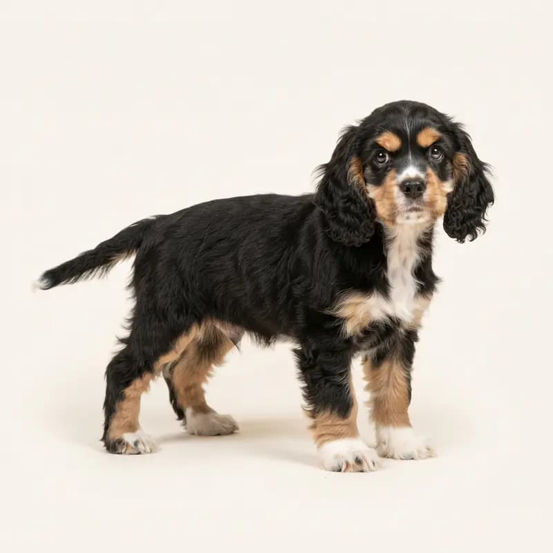 美国可卡犬 Welpe in 三色