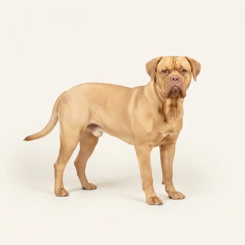 浅黄褐色的成年波尔多獒犬