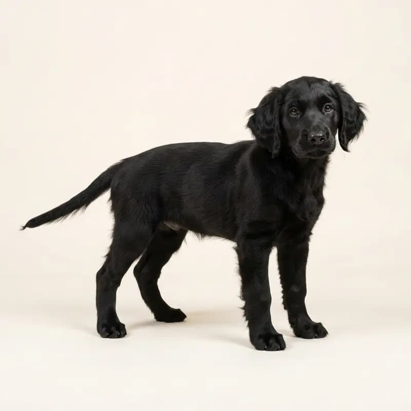 德国长毛指示犬 Welpe in 黑色