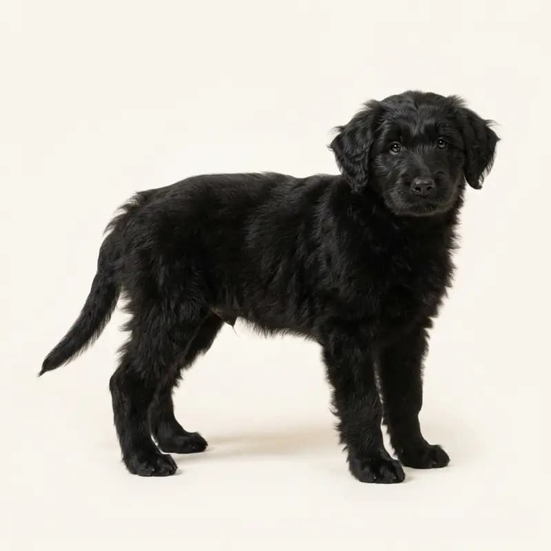 贝加马斯卡牧羊犬 Welpe in 黑色