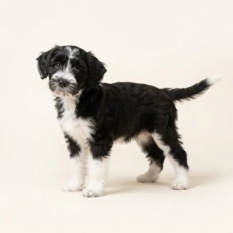 雪纳瑞贵宾犬（雪纳瑞 x 贵宾犬） Welpe in 黑白色