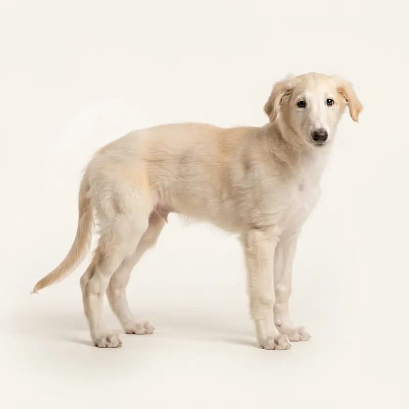 俄罗斯猎狼犬 Welpe in 奶油色