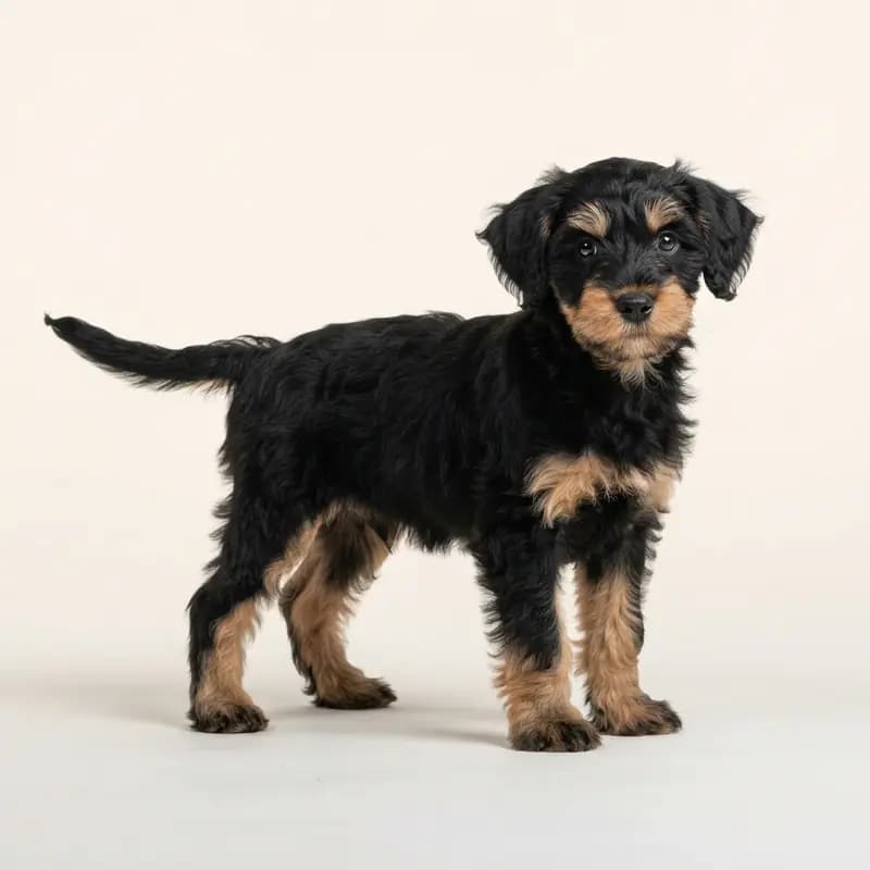 雪纳瑞贵宾犬（雪纳瑞 x 贵宾犬） Welpe in 黑褐双色