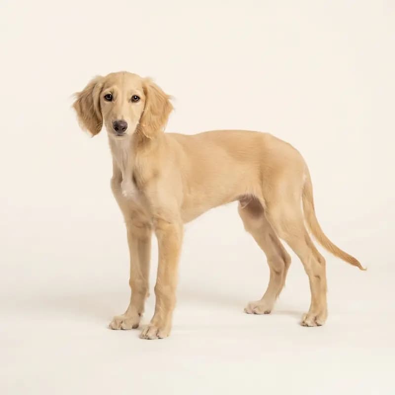 萨路基猎犬 Welpe in 浅黄褐色