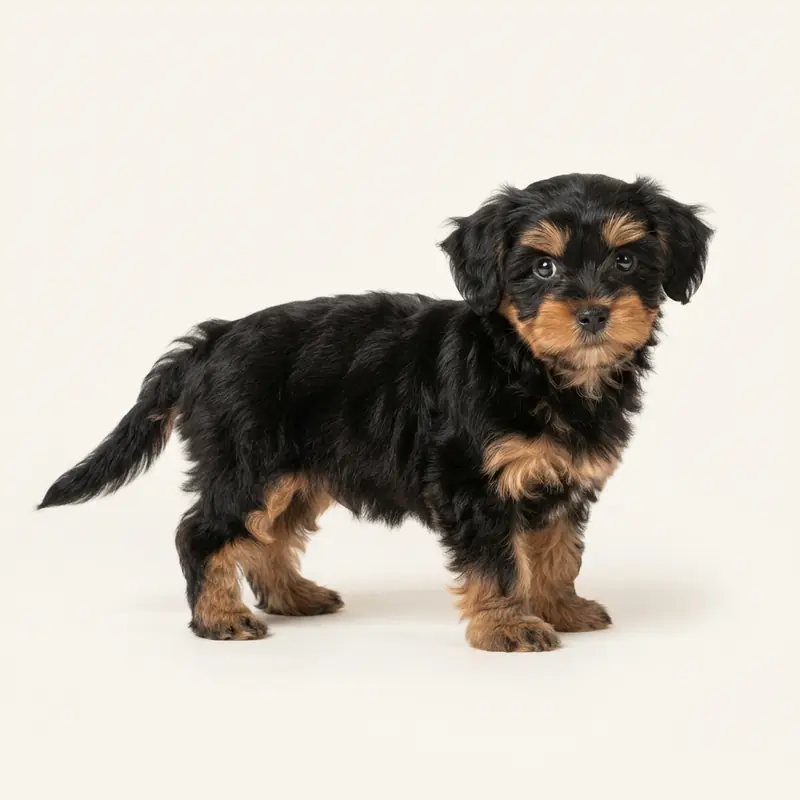 Shorkie puppy in 黑褐双色
