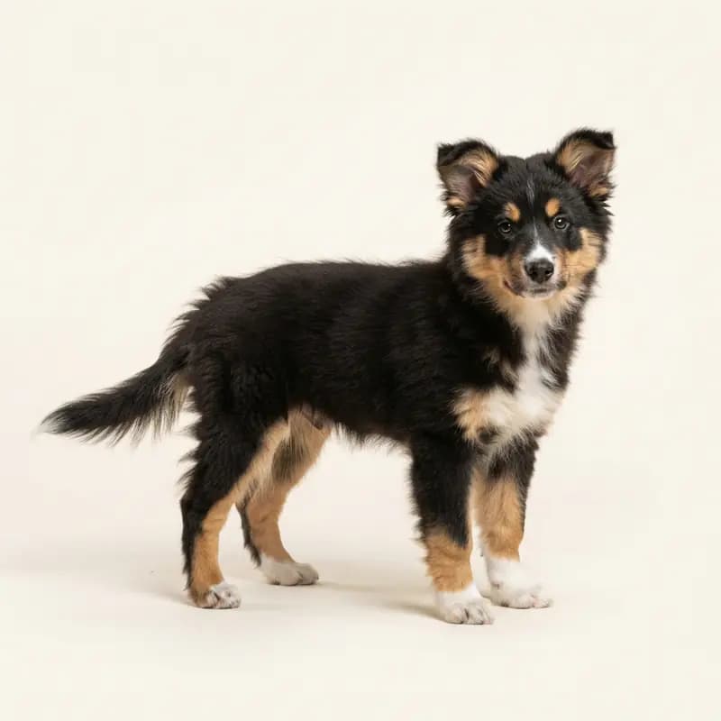 冰岛牧羊犬 Welpe in 三色