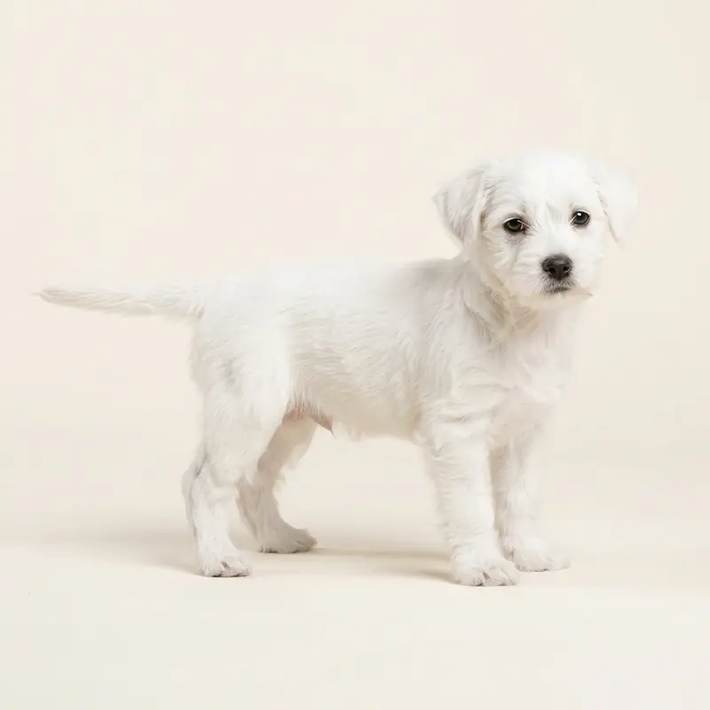 Jackapoo puppy in 白色