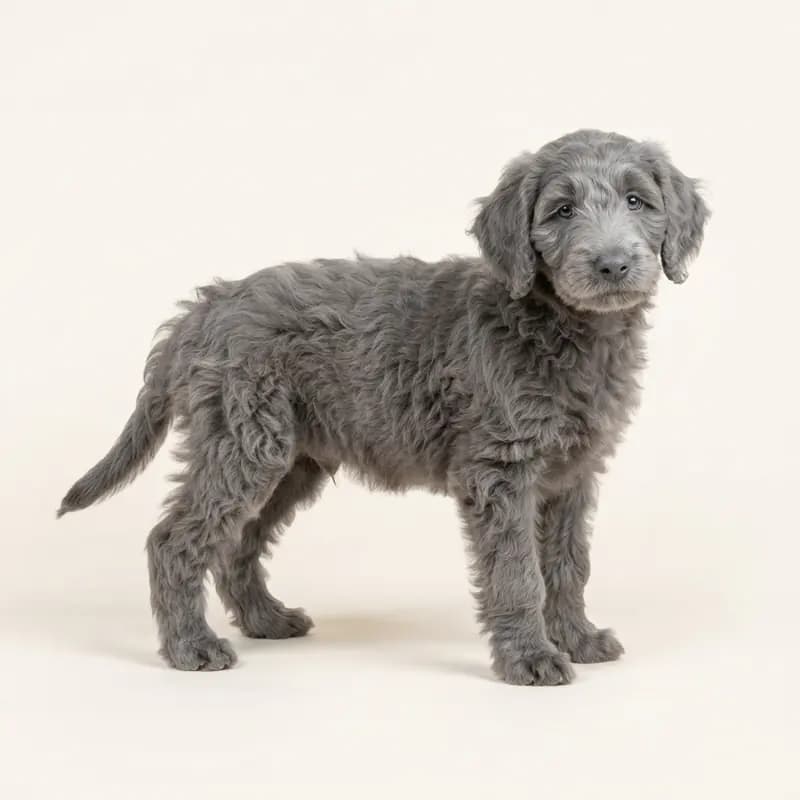 Labradoodle Welpe in Blu