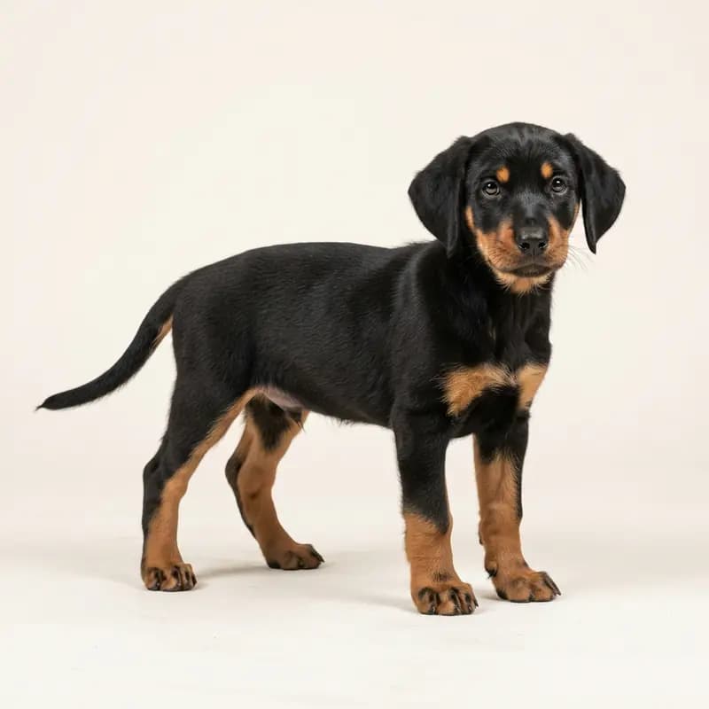 Chien courant du Jura Welpe in Noir et feu