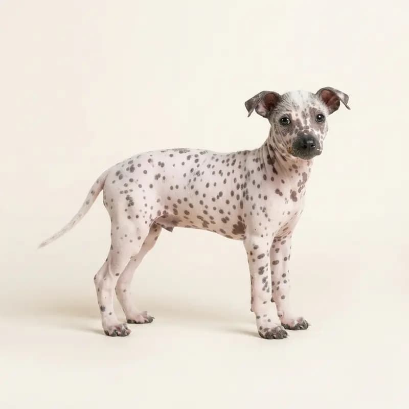 秘鲁无毛犬 Welpe in 斑点色