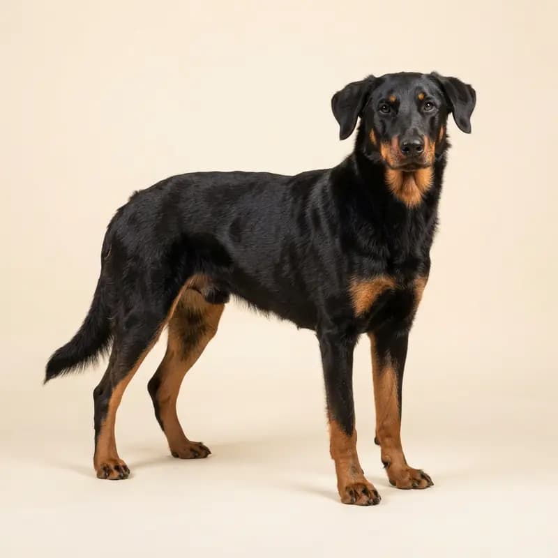 黑褐双色的成年博斯牧羊犬