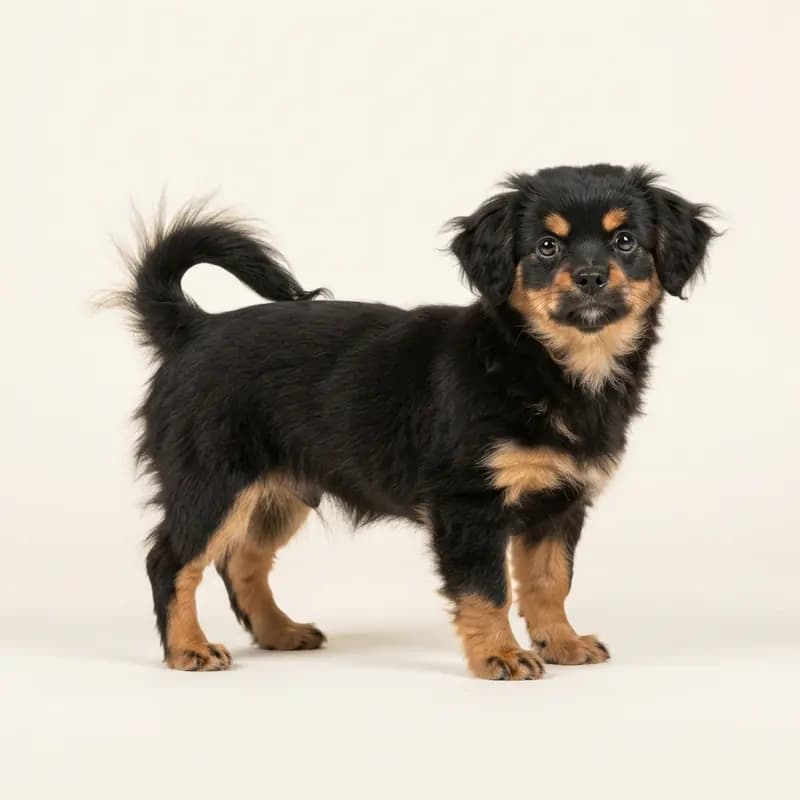西藏猎犬 Welpe in 黑褐双色