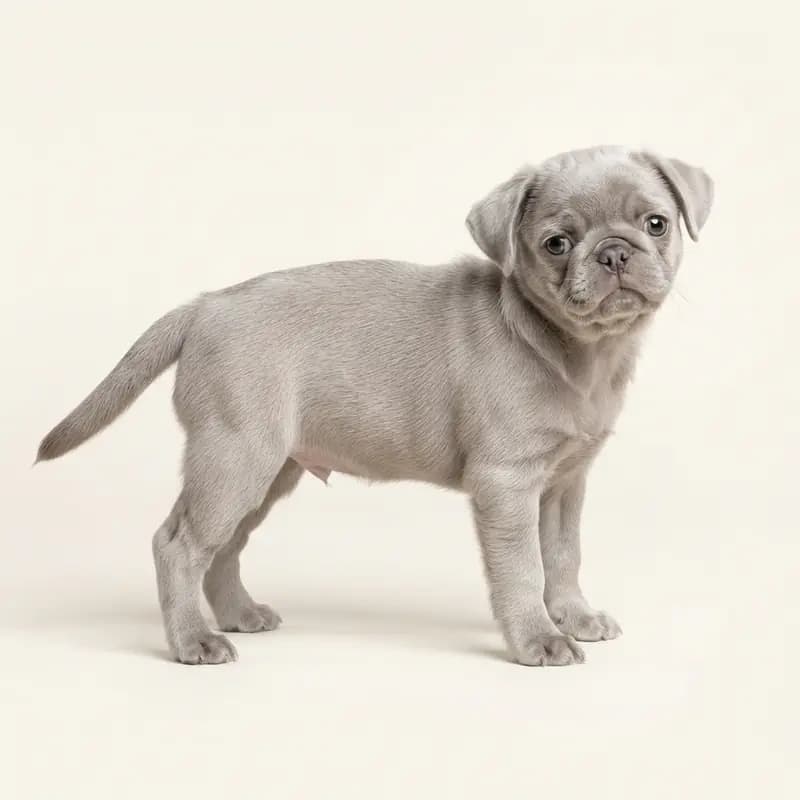 巴哥犬 Welpe in 银色