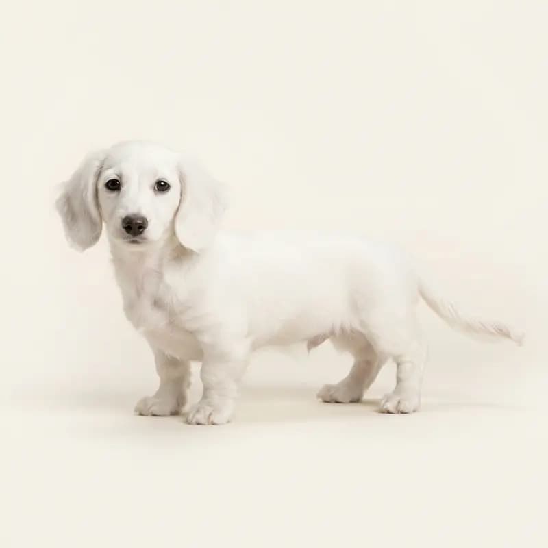 迷你腊肠犬 Welpe in 白色